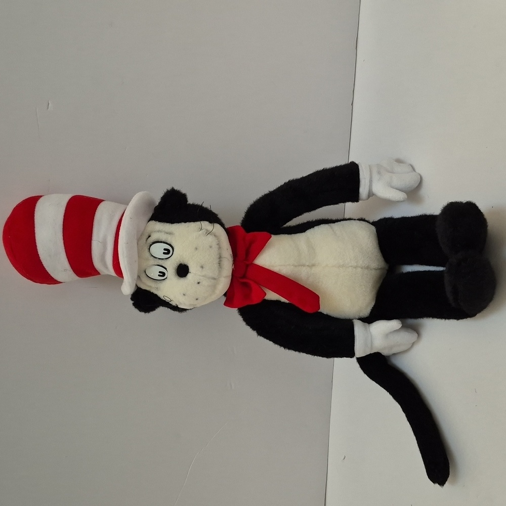 Vintage 1998 Dr. Seuss Cat In The Hat Plush Stuffed Animal 23”